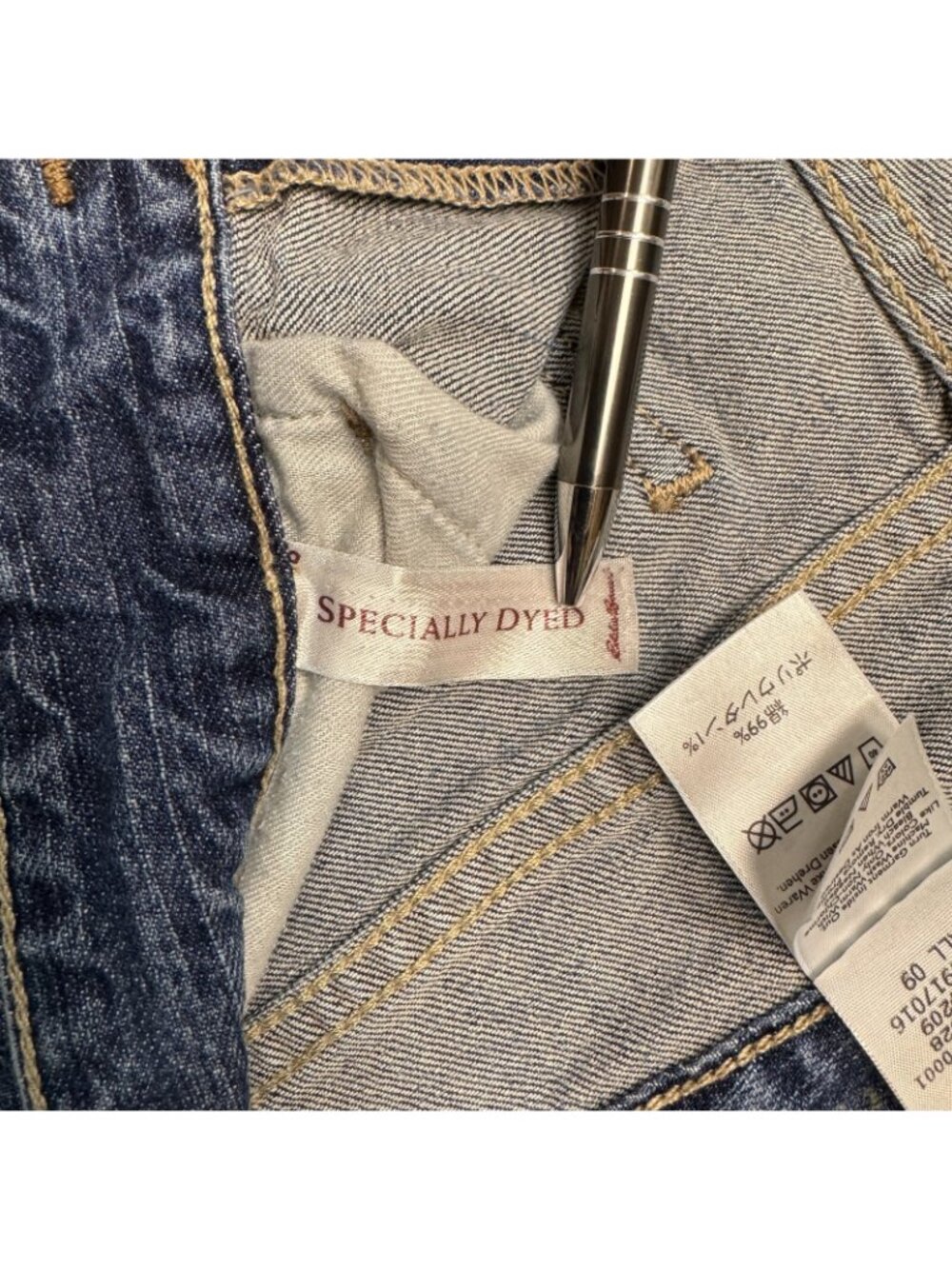 Eddie Bauer Bootcut Jeans Womens Size 8R Blue Denim Raw Cuffs Mid Rise Classic - Picture 8 of 13